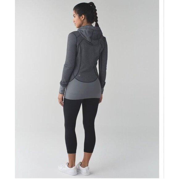 EUC Lululemon Daily Practice Jacket Heathered Herringbone Size 12 - Picture 5 of 10